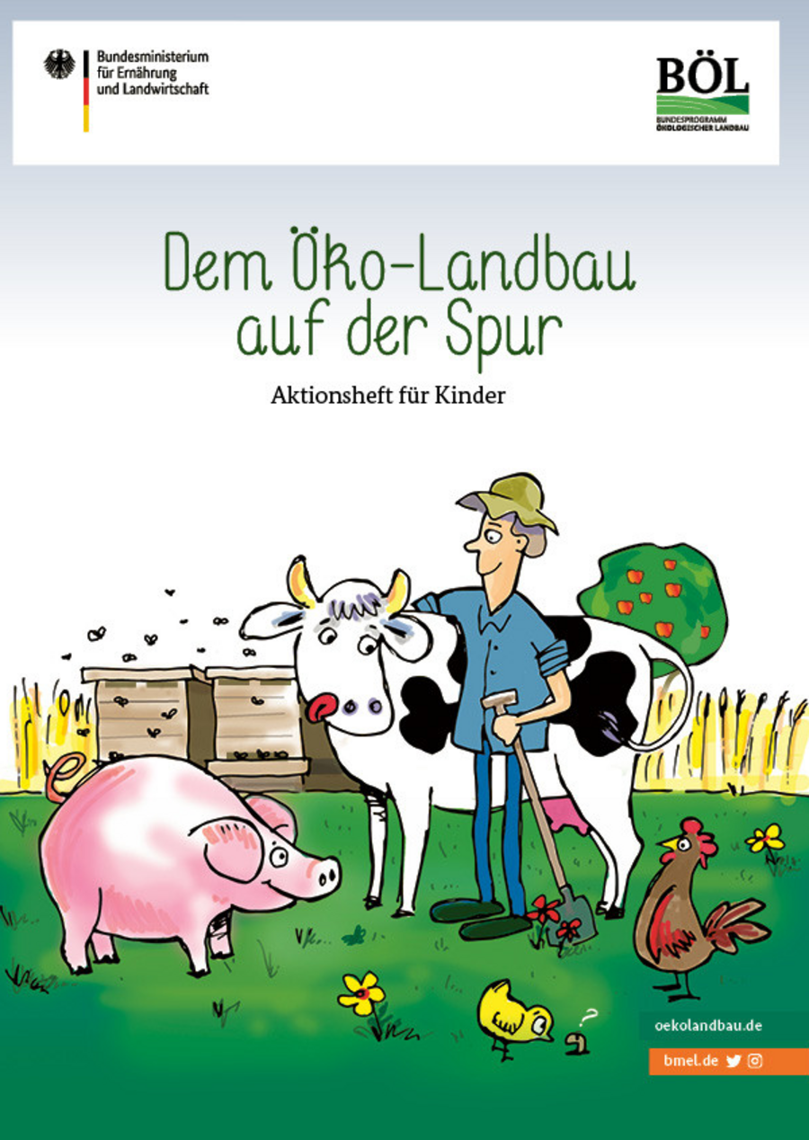 Titelbild der Broschüre "Dem Öko-Landbau auf der Spur"